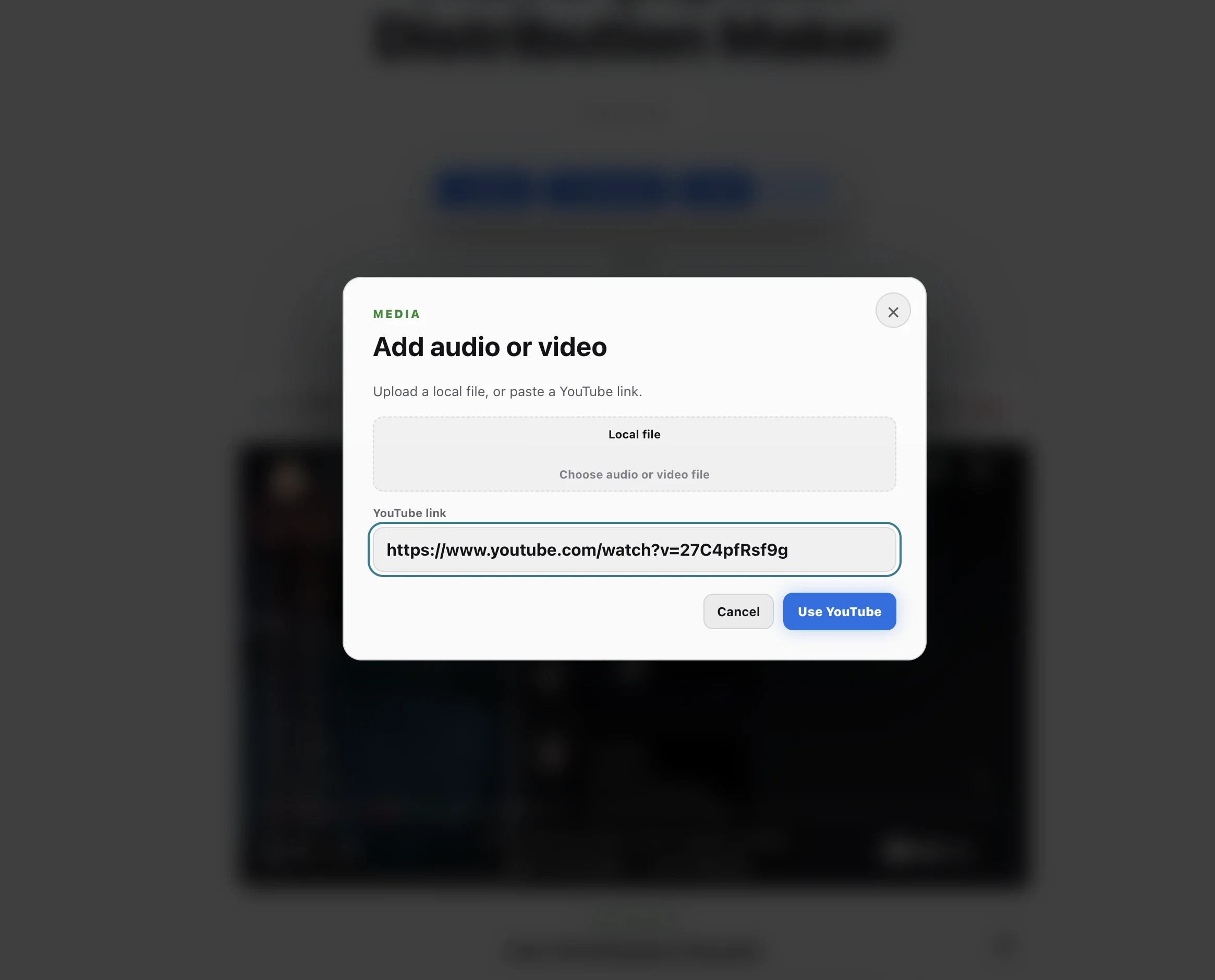 Adding an official YouTube MV link in Line Distribution